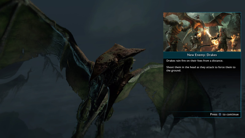 You can’t fight a Drake in Shadow of War before a game tells you how to beat it.